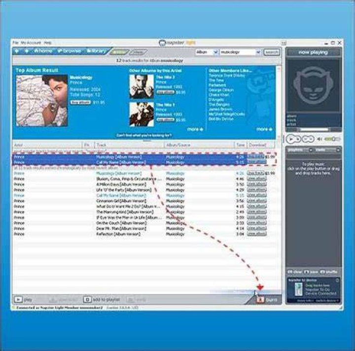 Can you download music from Napster to iTunes?
