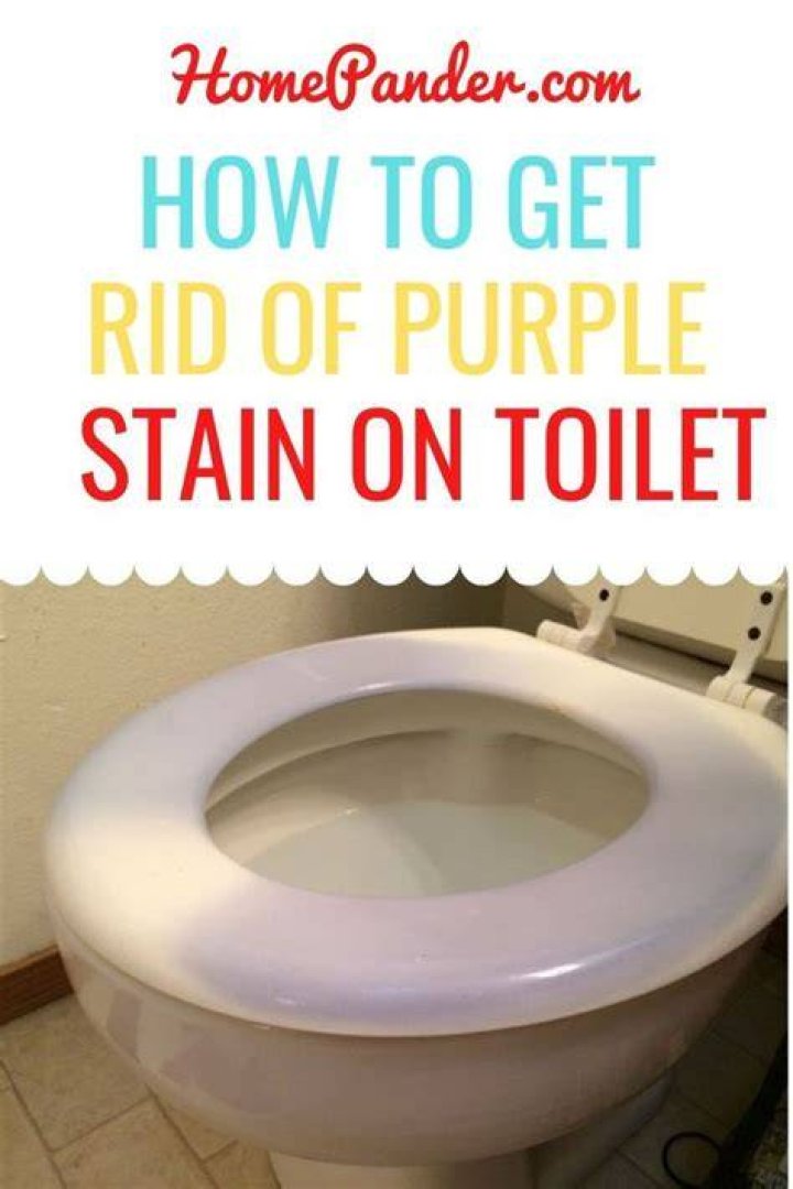 How do I get purple stains off my toilet seat?