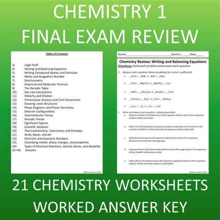 How do I prepare for my chemistry final exam?
