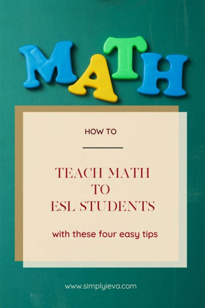 How do I teach math to ESL?