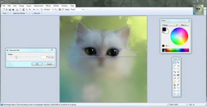How do you fade a picture in paint net?
