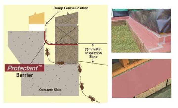 How do you install a termite barrier?