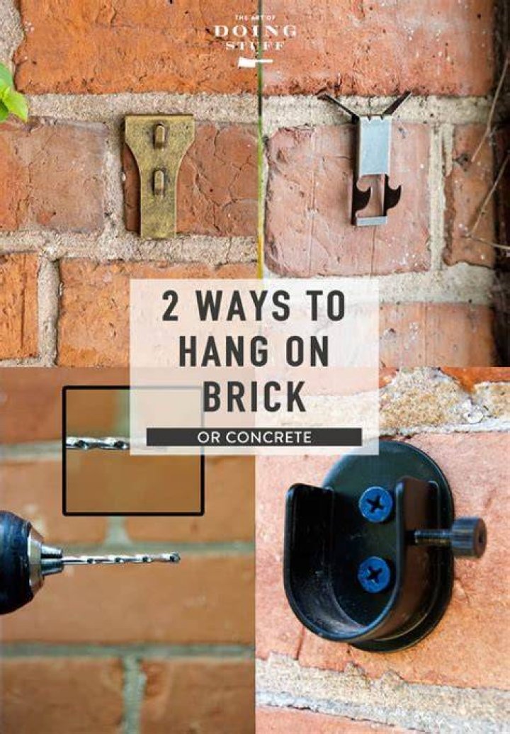 How do you stick something to a brick wall?