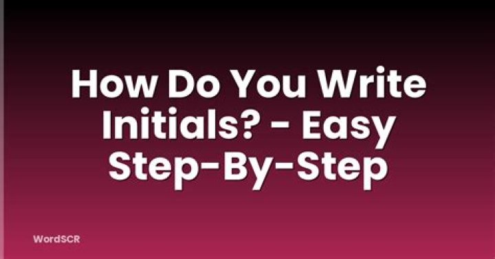 How do you write initials?