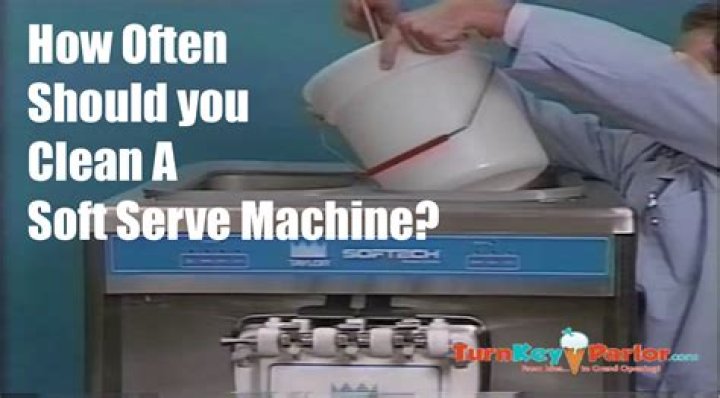 How often should an ice cream machine be cleaned?
