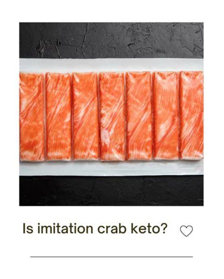 Is imitation crab meat good for keto diet?