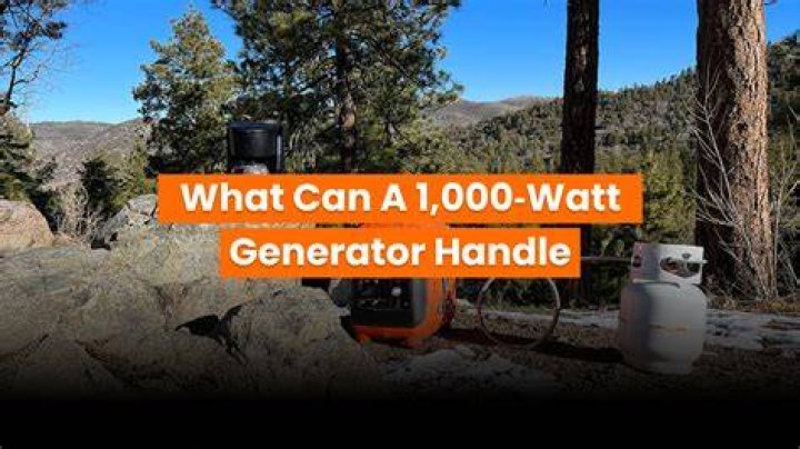 What can you run on a 1000 watt generator?