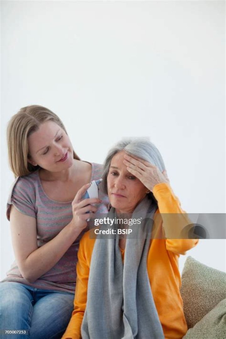 What is a high temperature for an elderly person?