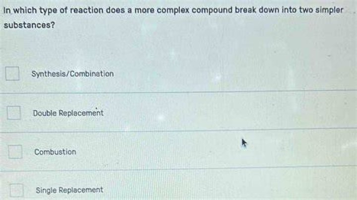 What is it called when a compound breaks down?