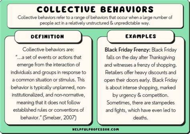 What is the definition of collective behavior?