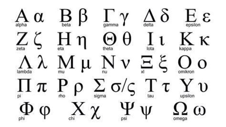 What is the Greek letter for V?