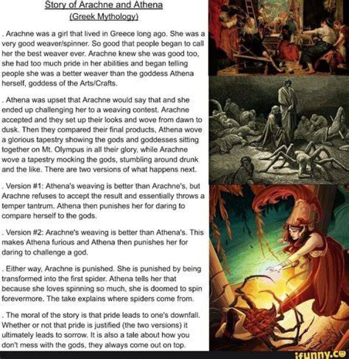 What is the main message of the story of Arachne?