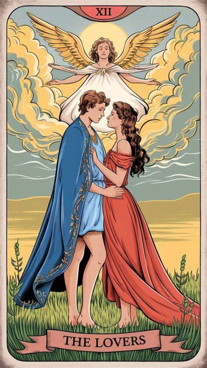 Who is the angel in the Lovers card?